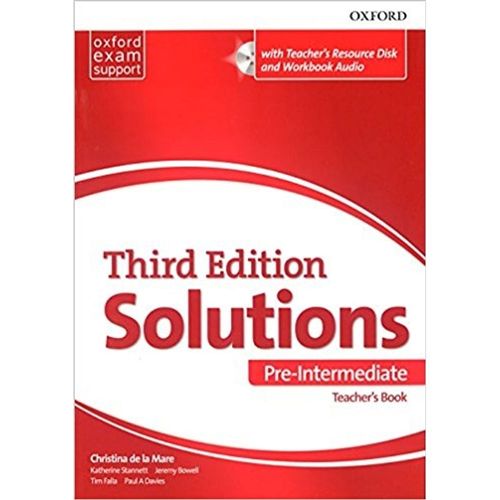 SOLUTIONS   PRE INTERMEDIATE -    TCH`S w/CD-Rom 3rd Ed
