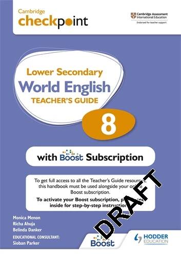 CAMBRIDGE CHECKPOINT LOWER SECONDARY ENGLISH 8 -TCH'S WITH BOOST SUBSCRIPTION