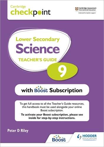 CAMBRIDGE CHECKPOINT LOWER SECONDARY SCIENCE 9 -TCH'S WITH BOOST SUBSCRIPTION