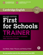 FIRST FOR SCHOOLS TRAINER 1 w/Key,Tch`s Notes & Audio  2Ed