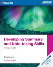 DEVELOPING SUMMARY AND  NOTE-TAKING SKILLS with answers