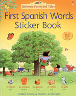 FIRST SPANISH WORDS STICKER BOOK - Usborne Farmyards Tales