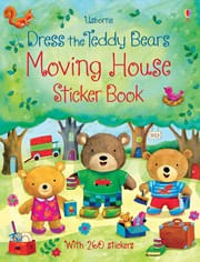 MOVING HOUSE STICKER BOOK - Dress the Teddy Bears - Usborne