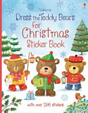 FOR CHRISTMAS STICKER BOOK - Dress the Teddy Bears - Usborne