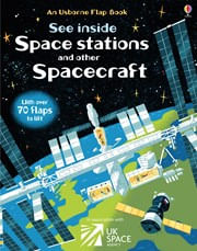 SEE INSIDE SPACE STATIONS AND OTHER SPACECRAFT- Usborne Flap
