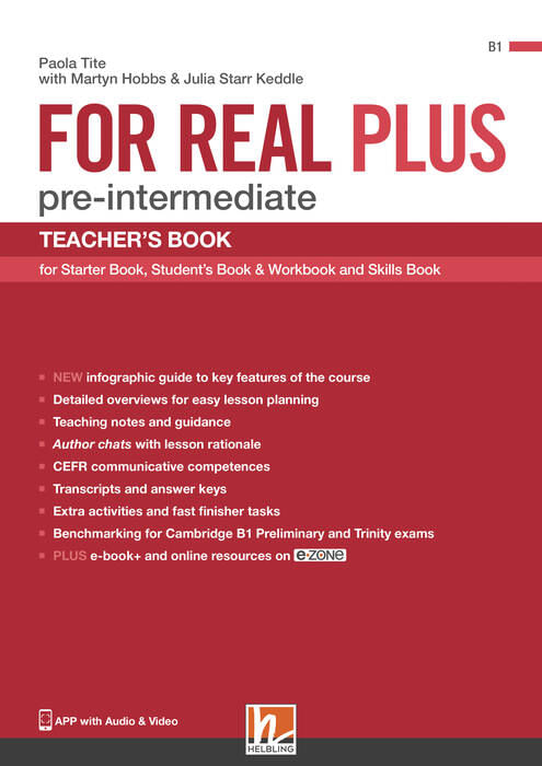 FOR-REAL-PLUS-PRE-INTERMEDIATE---TCH-S-incluiding-Test-Book