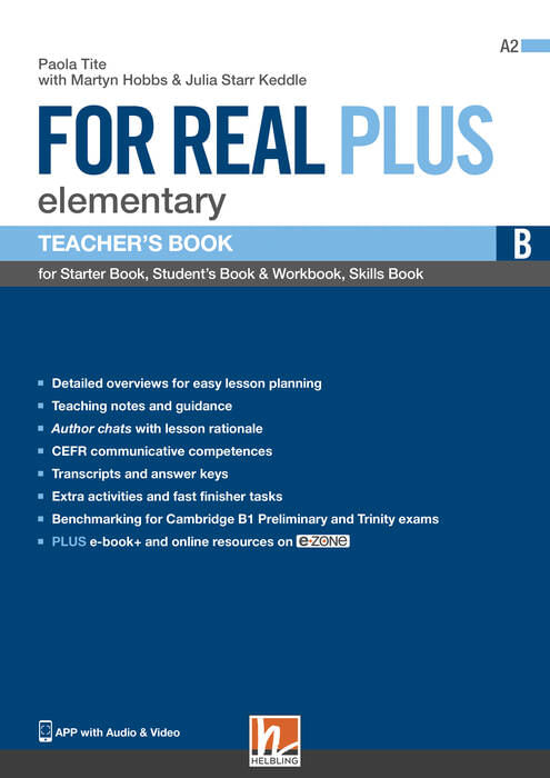 FOR REAL PLUS ELEMENTARY -TCH'S Split B incluiding Test Book