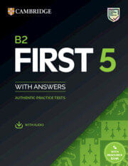 CAMBRIDGE ENGLISH FIRST 5 - B2 Student`s with Key & Audio & Resource Bank