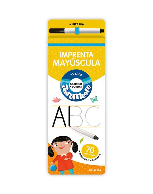 ABREMENTE IMPRENTA MAYÚSCULA +5 - Para escribir y borrar - Catapulta