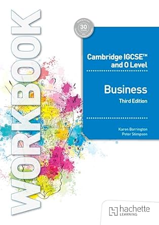 IGCSE BUSINESS -  WORKBOOK  3rd Edition