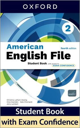 AMERICAN  ENGLISH FILE 2 -      STUDENT Book with access to Exam Confidence   4th Ed